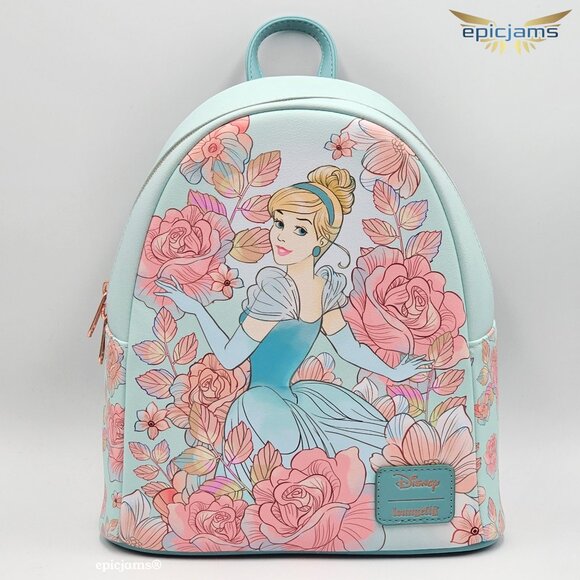 Loungefly | Bags | Loungefly Disney Cinderella Pink Flowers Mini ...